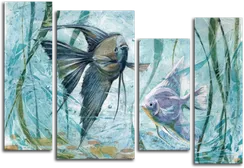 Модульная картина "Аквариумные рыбки"