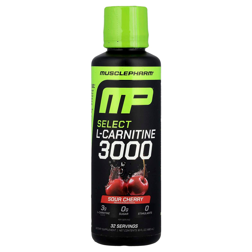 MusclePharm, Select L-карнитин 3000, вишня, 480 мл (16 жидк. Унций)