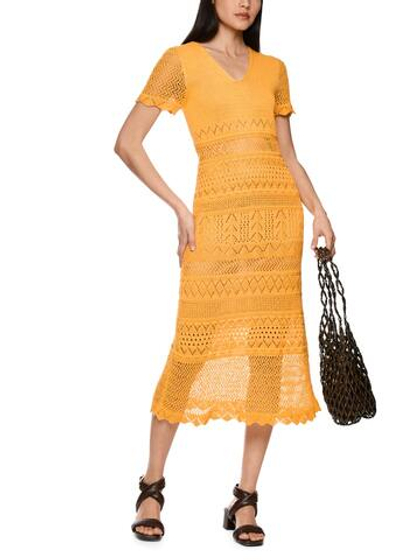 Marc Cain Платье из хлопка фантазийной вязки