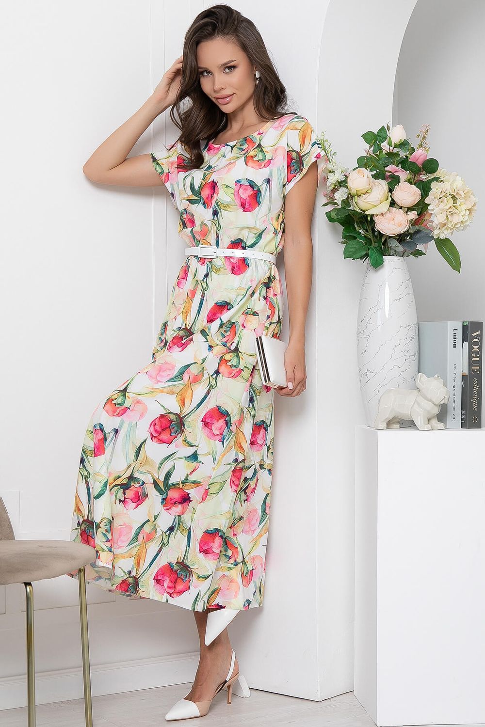 Платье "Кейтлин" (пионы) П6050 LT Collection (Акция)