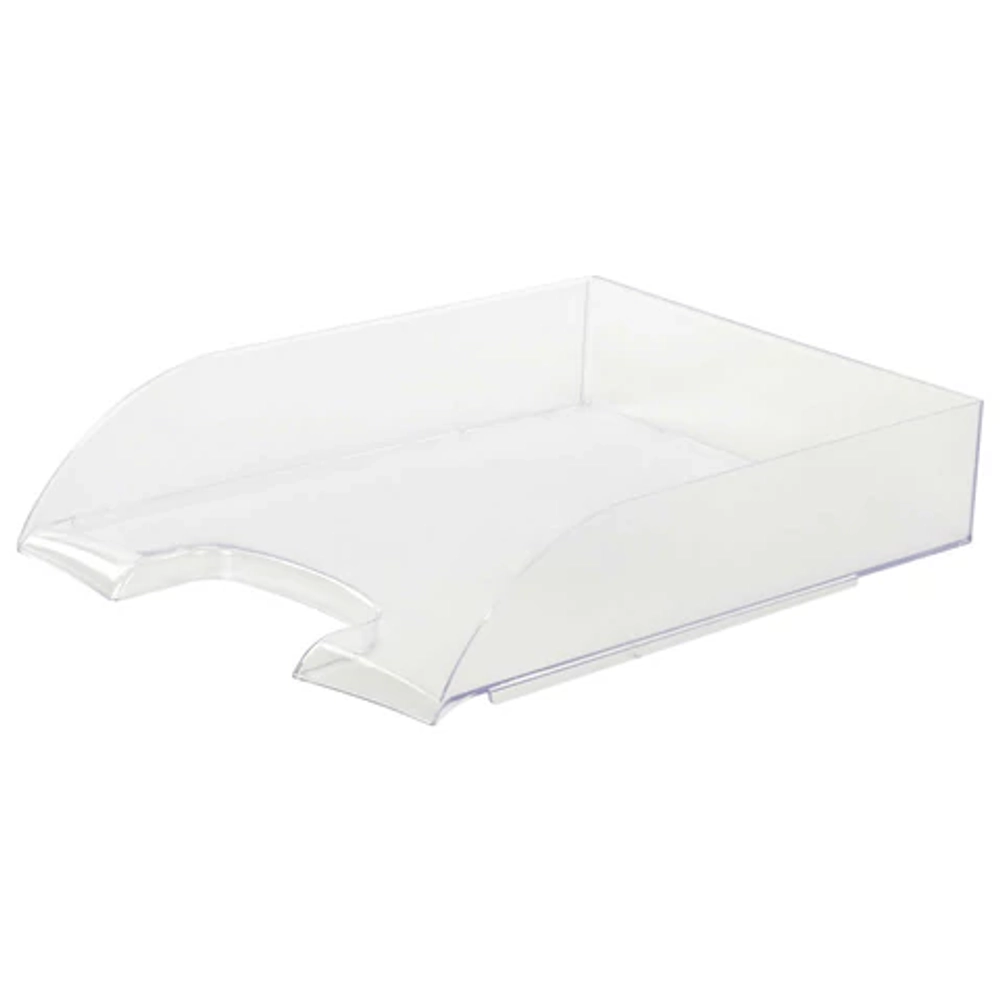 Лоток горизонтальный для бумаг BRAUBERG "Office style", 320х245х65 мм, прозрачный