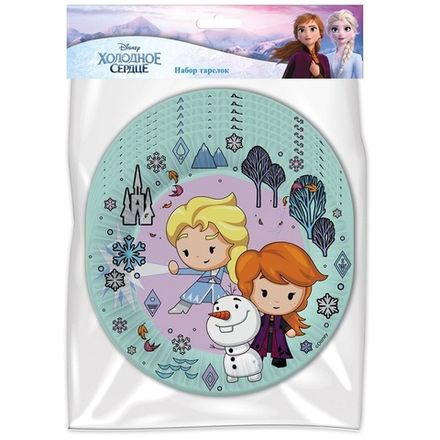 Тарелки "Холодное Сердце" стиль чиби 18 см