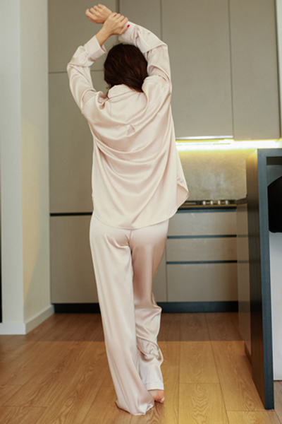 7149 пижама брюки и рубашка бежевого цвета 5 Senses