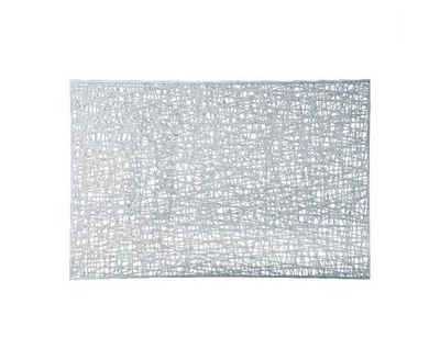 Салфетка сервировочная 45х30см, ПВХ, серебро, PVR-04, 8598 Рыжий Кот