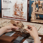 Деревянный конструктор механический печатный станок LK602 (ROKR)