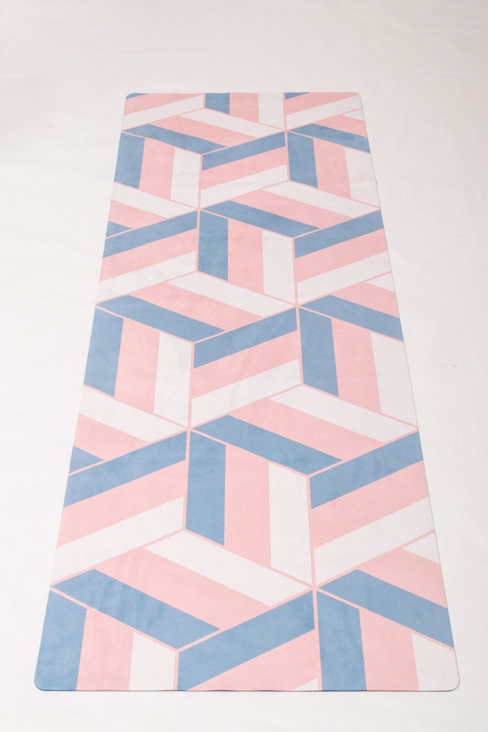 Тревел коврик для йоги Cube Pink 183*61*0,1 см из микрофибры и каучука