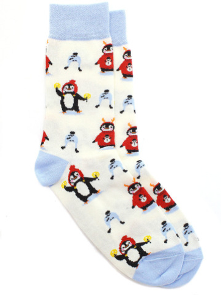 Носки НГ р.35-40 "Wow" Пингвин в Шапке