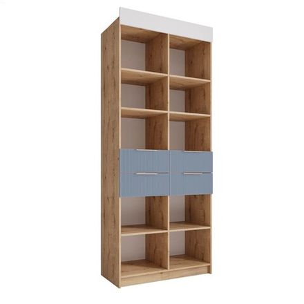 Стеллаж 900 с ящиками Лавис СД 900.1 (Дуб бунратти/Лазурь софт)