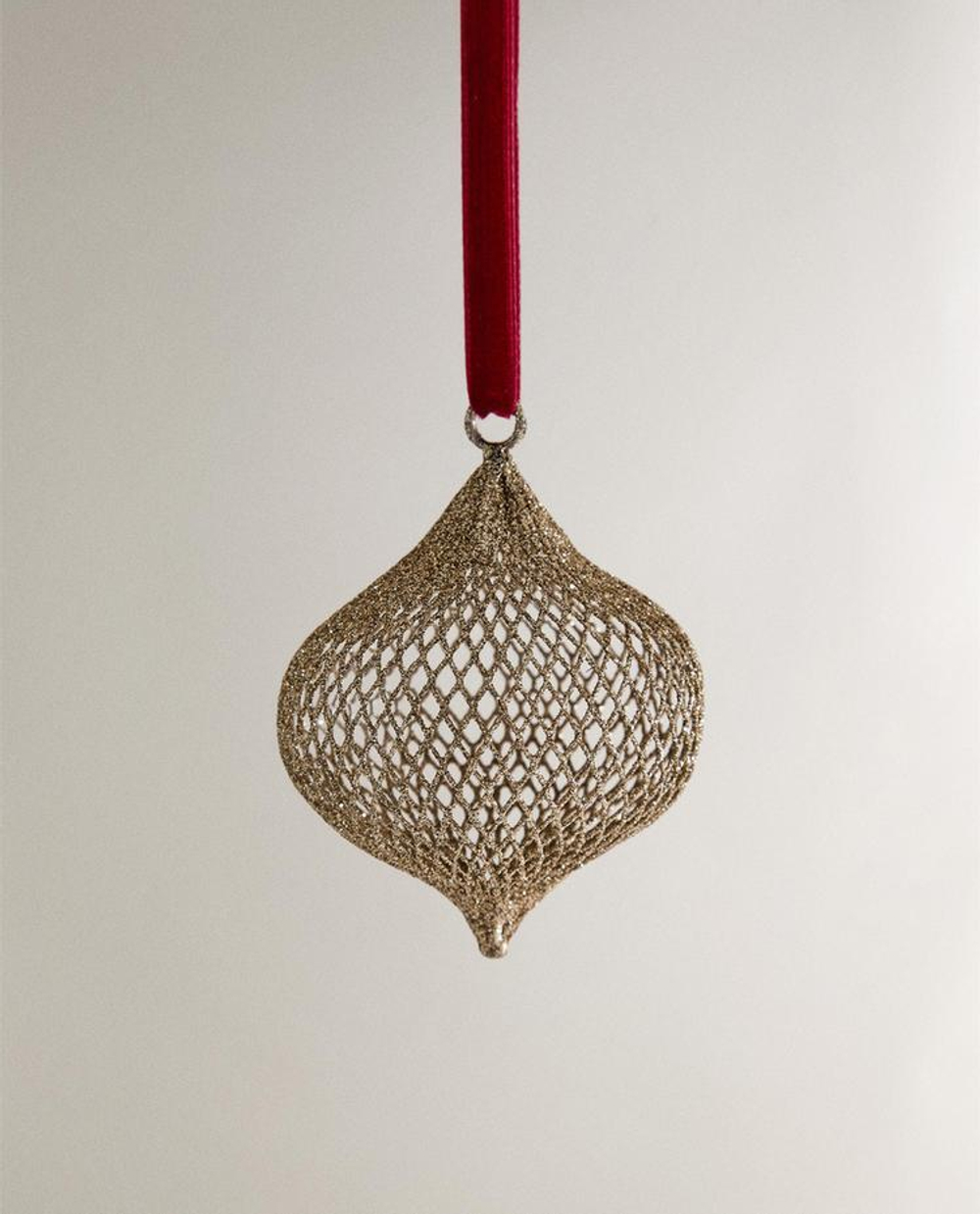 ZARA HOME СЕТЧАТЫЙ ЕЛОЧНЫЙ ШАР, СЕРЕБРЯНЫЙ