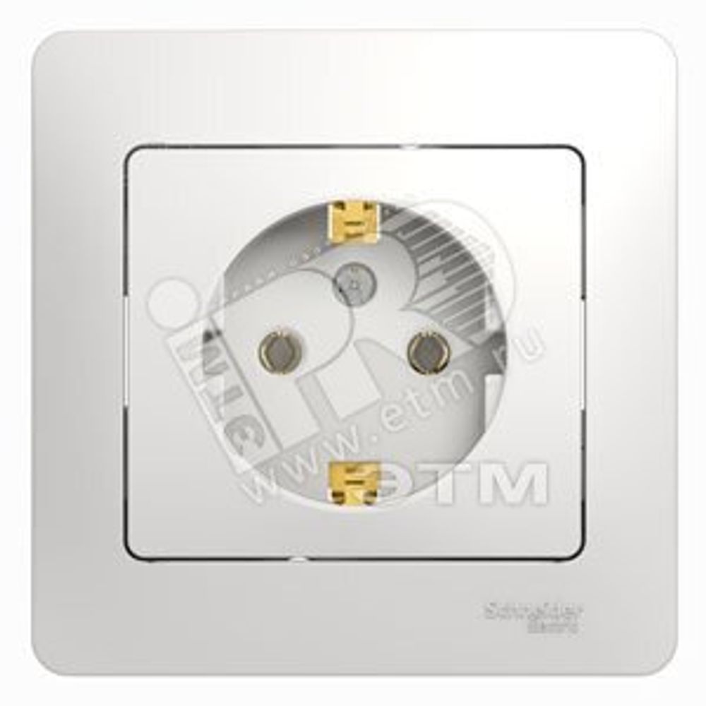 Розетка GLOSSA БЕЛАЯ c/з