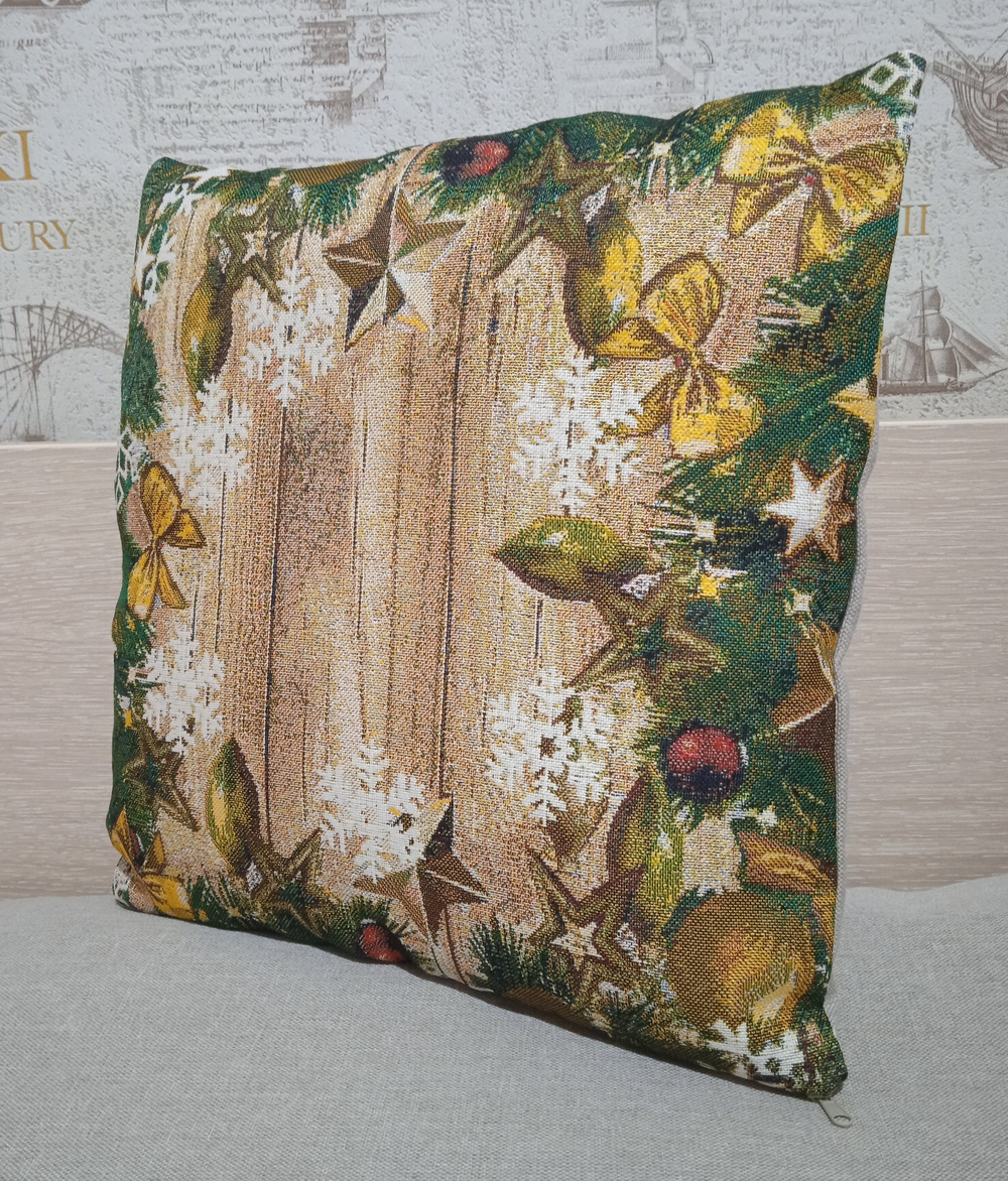 Декоративный гобеленовый чехол для интерьерной подушки Гирлянда 38*38