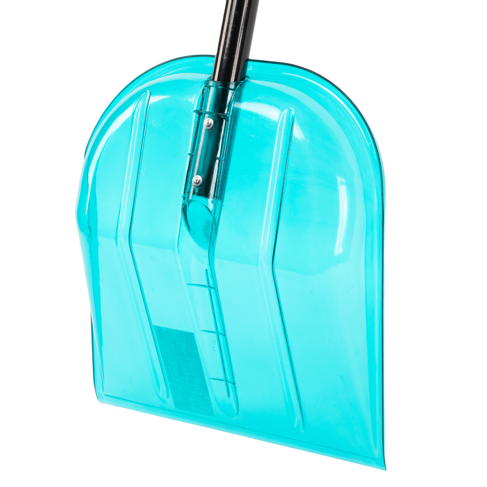 Лопата для уборки снега поликарбонат, 340 x 385 x 1375 мм, алюминиевый черенок, Luxe, Palisad