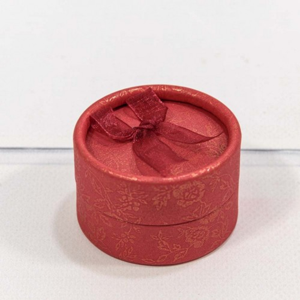 Коробка Ювелирная 5х3 см с бантом (Красный)