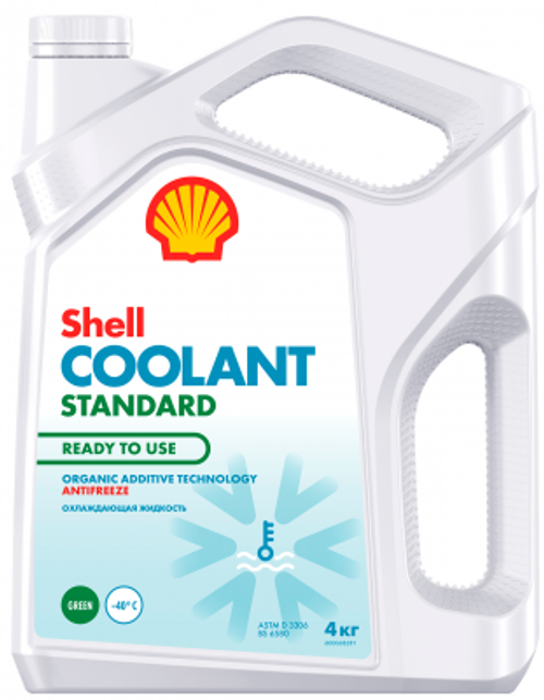 Антифриз зеленый SHELL Coolant Standard  -40 4л