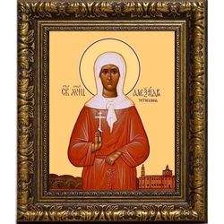 Александра Устюхина мученица. Икона на холсте.