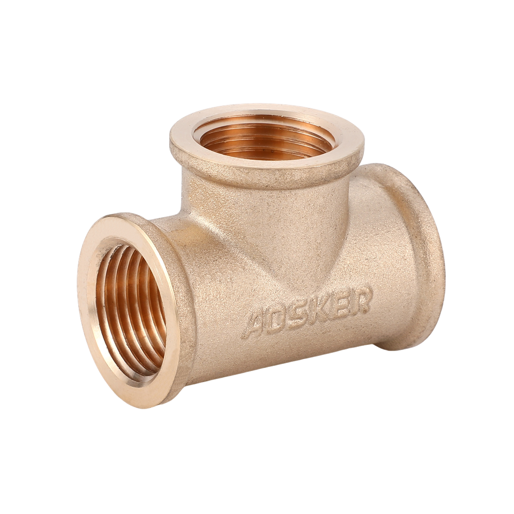 Тройник латунный AOSKER (ф20х15х20) 3/4"х1/2"3/4" ВРхВРхВР