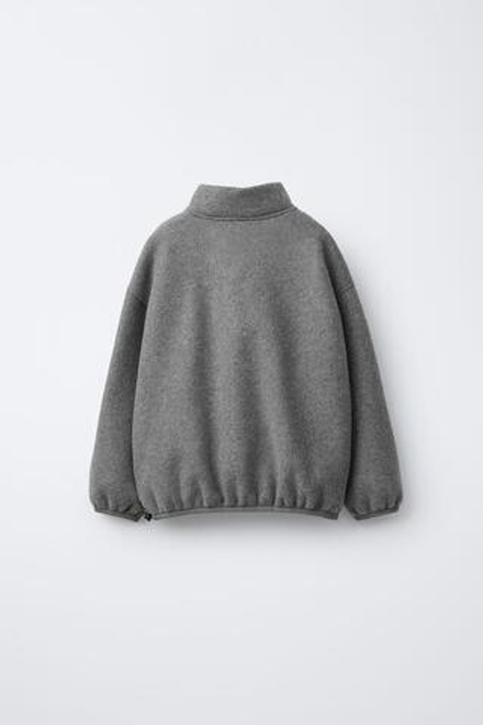 ZARA Х BENSIMON ® ТОЛСТОВКА С ВЫСОКИМ ВОРОТНИКОМ, СЕРЫЙ МЕЛАНЖ