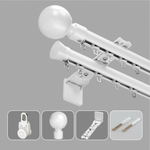 Прочный алюминиевый карниз для штор, настенный монтаж