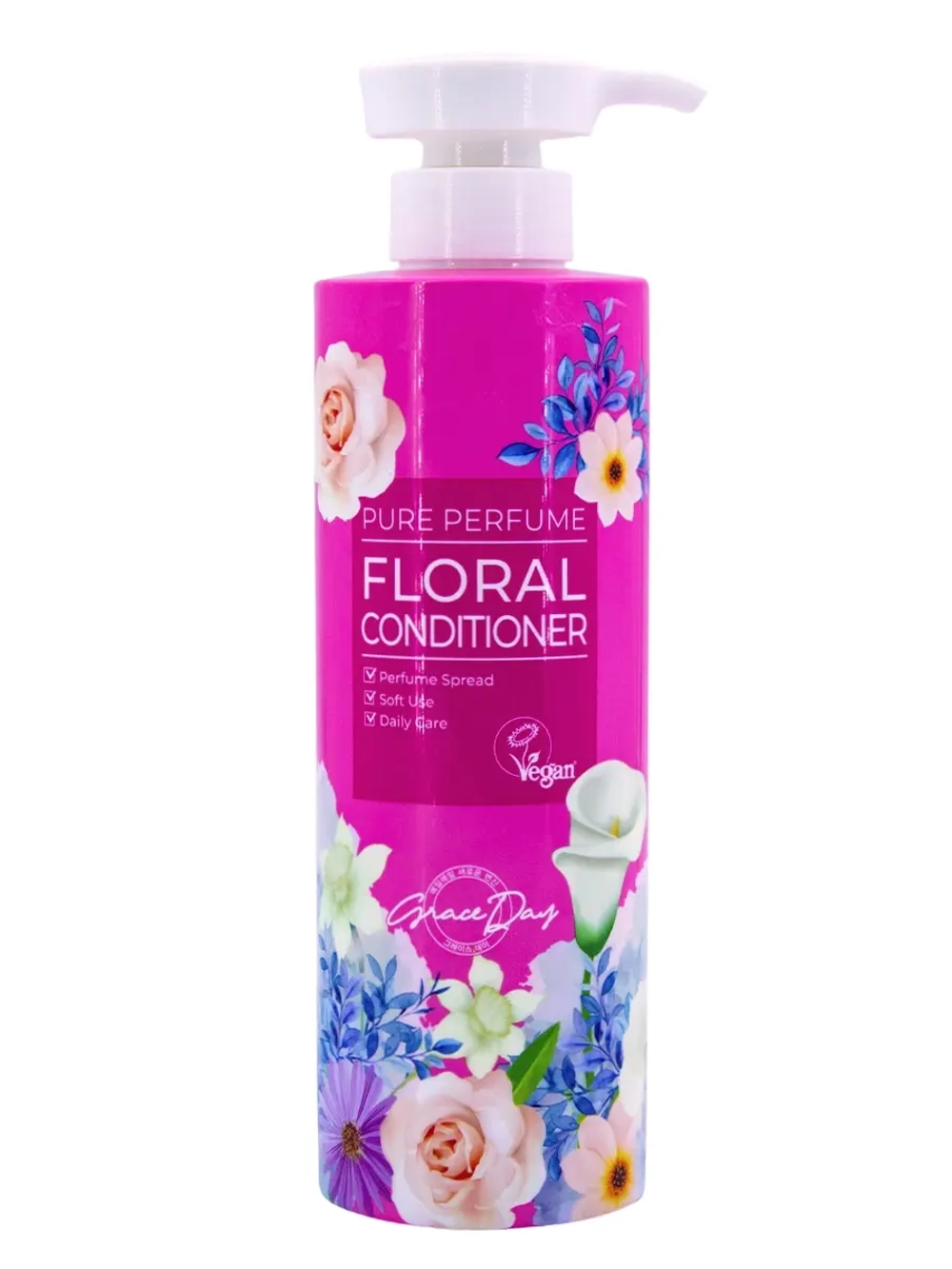 GRACE DAY - КОНДИЦИОНЕР ДЛЯ ВОЛОС С ЦВЕТОЧНЫМ ЭКСТРАКТОМ PURE PERFUME FLORAL CONDITIONER, 500 МЛ.