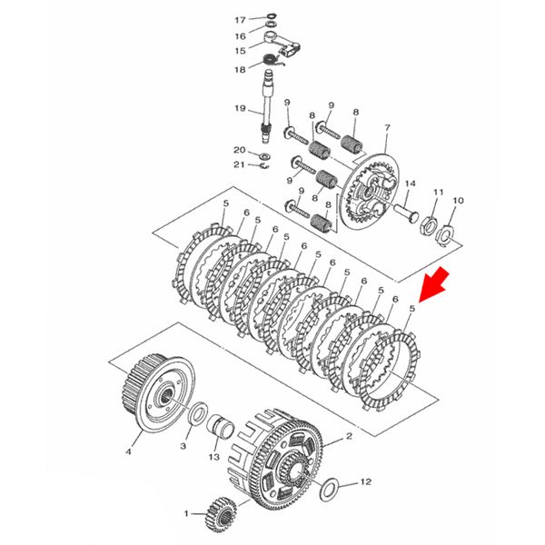 Yamaha 1WD-E6331-00-00 Фрикционный диск сцепления