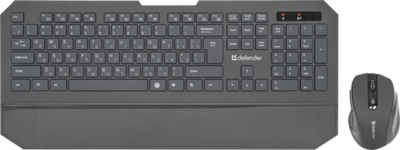 Беспроводной Комплект, Клавиатура + Мышь, Defender Berkeley C-925 Nano,B Черн Кл:104+12 М: 6кн RUS