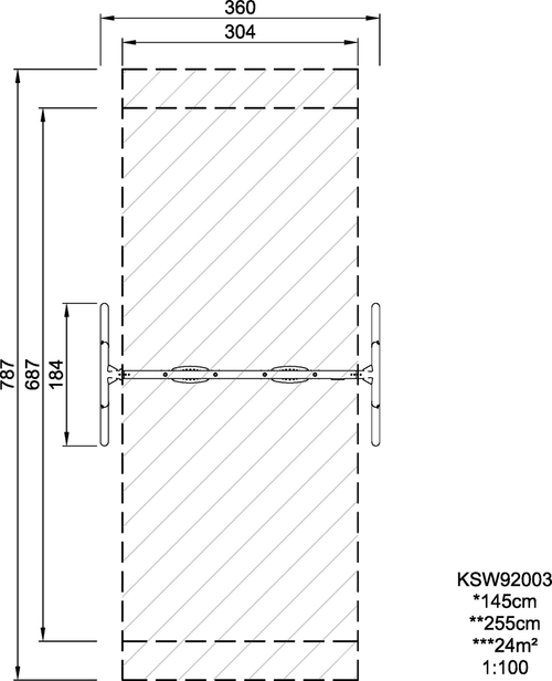 Двойные качели, П-Рама, Н=2,5 м, антрацит
