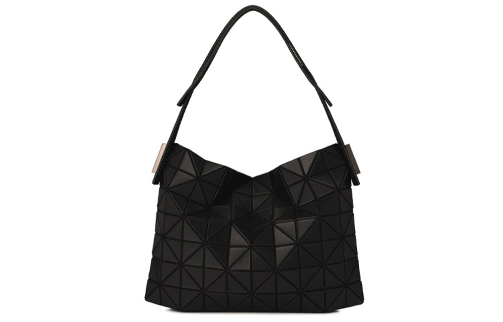 ISSEY MIYAKE Polyvinyl Chloride Resin Baguette Shoulder Bag, Handbag Small Unisex Matte Black