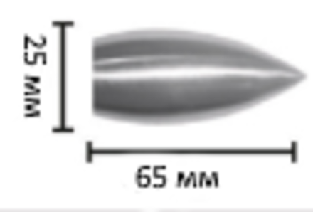 Наконечники "Пуля Ост" для кованых карнизов d16 мм, цвет шампань
