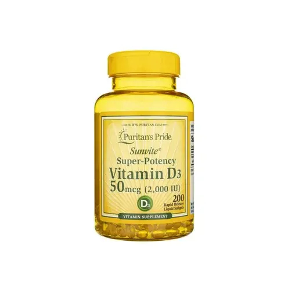 Puritan's Pride Vitamin D3 2000 - 200 капсул