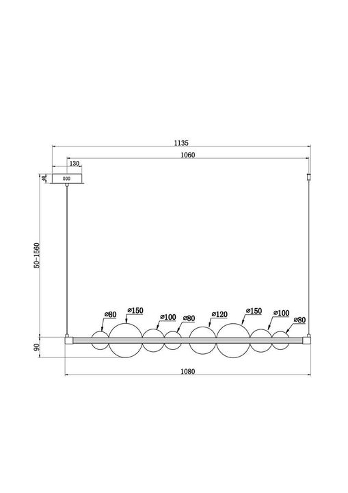 Подвесной светодиодный светильник Freya Glaze FR5396PL-L13BS