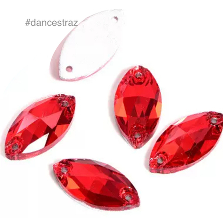 Стразы пришивные, Horse Eye, Light Siam, A3-P26, 9*18mm, (36  ea/pkg), A3 (F2)