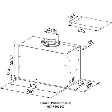 Витяжка вбудована Franke Box Flush EVO FBFE BK MATT A70 (305.0665.365)