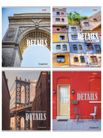 Тетрадь А5 36л. клетка "Архитектура в деталях" TМ"Remix" (Проф-Пресс)