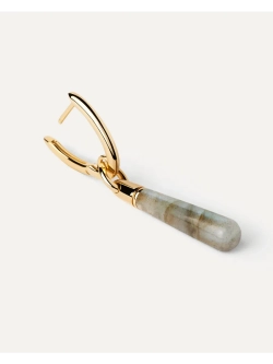 Одиночная серьга Jupiter Large Labradorite серебро 925 пробы покрытое золотом