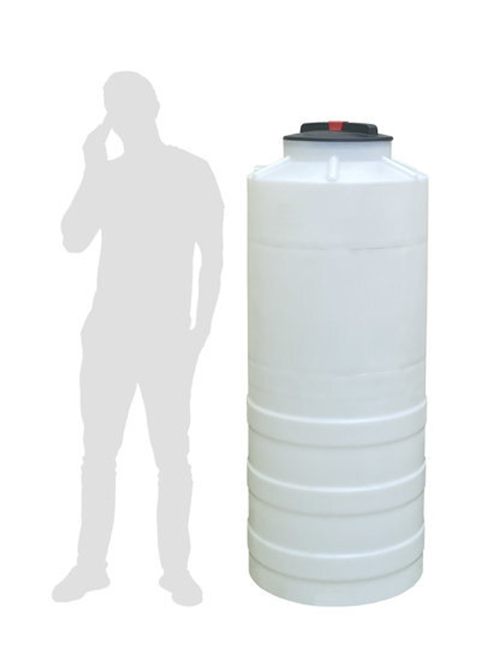 Бочка  узкая Экогрупп ДВ 350 л. (355 л.) вертикальный (600x600x1480см;белый) - арт.561032