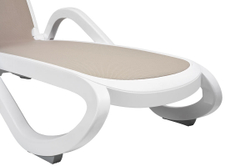 Шезлонг Nardi Alfa с подлокотниками, белый-тортора