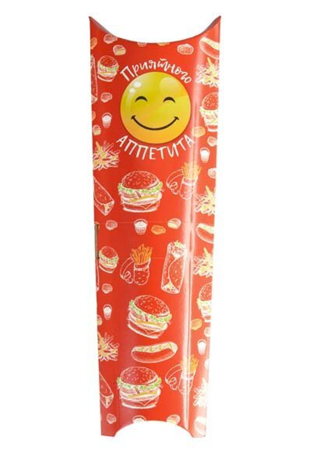 Коробка под ролл Оригамо "Smile", 200х70х55 мм, с рисунком, в упаковке 700 штук