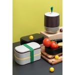 Ланч-бокс с приборами food time, 1 л, серый