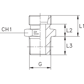 Штуцер FC DL06 BSPT 1/4 (корпус)