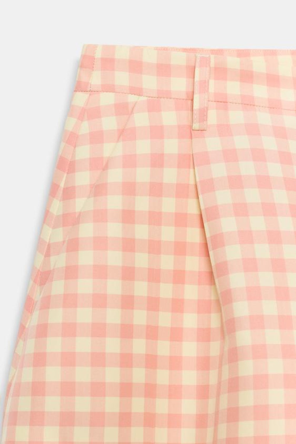 ZARA ШОРТЫ В КЛЕТКУ ВИШИ — ZW COLLECTION, РОЗОВЫЙ/БЕЛЫЙ