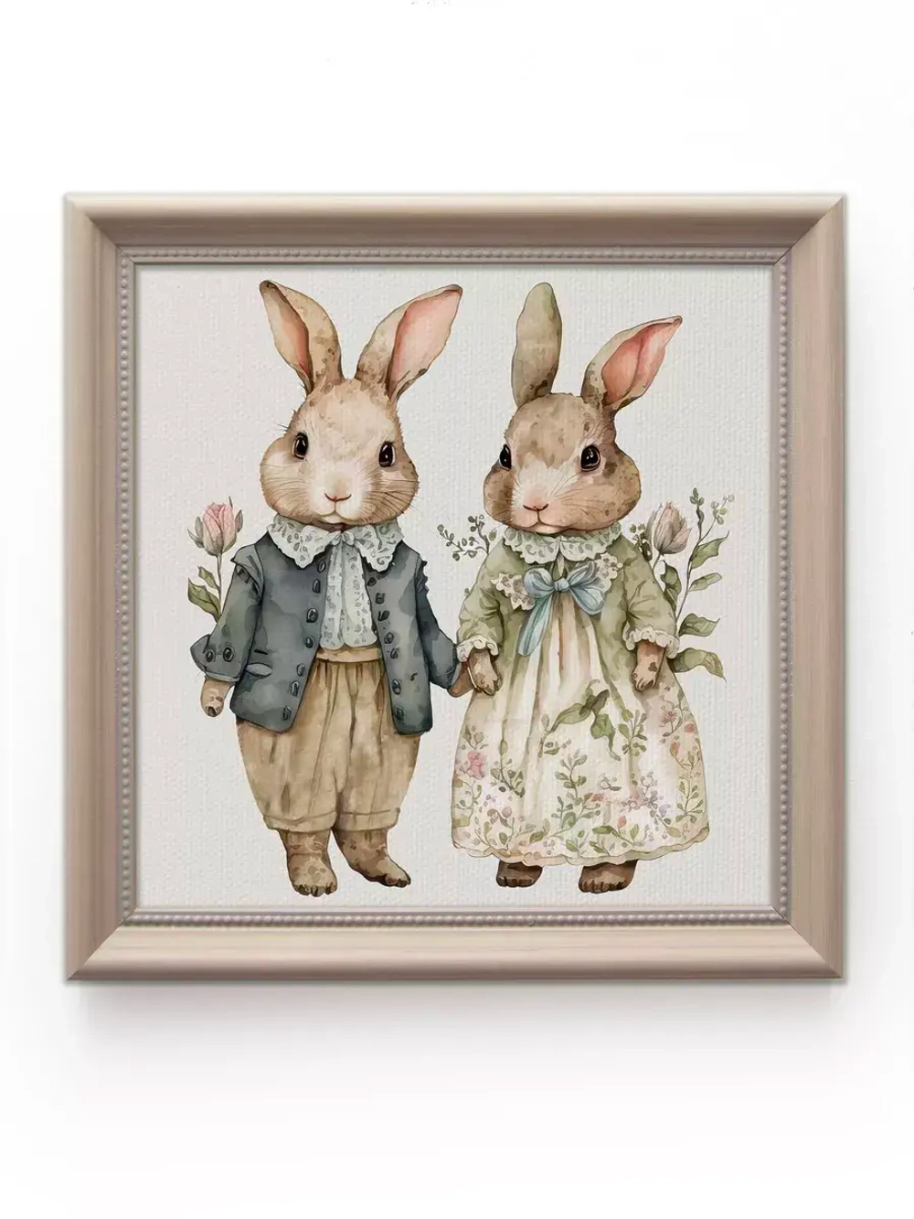 Картины на стену интерьерные на холсте 4 шт, 23*23 см