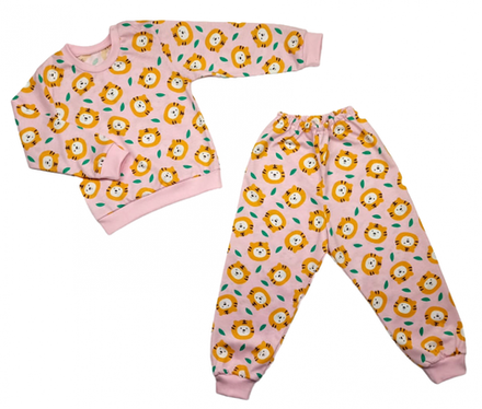 Костюм ясельный 0160/28 тигрята на розовом
