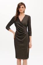 51695 Платье женское (золотисто-черный)