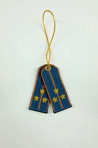 Брелок-погончик вышитый МЧС старший лейтенант