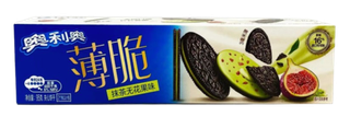 Печенье Oreo Thin Crisp Matcha Fig со вкусом зелёного чая с инжиром