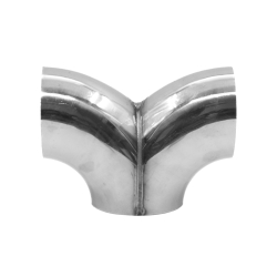 Т-пайп ф вход/выход 50 мм КОРОТКИЙ нерж 304