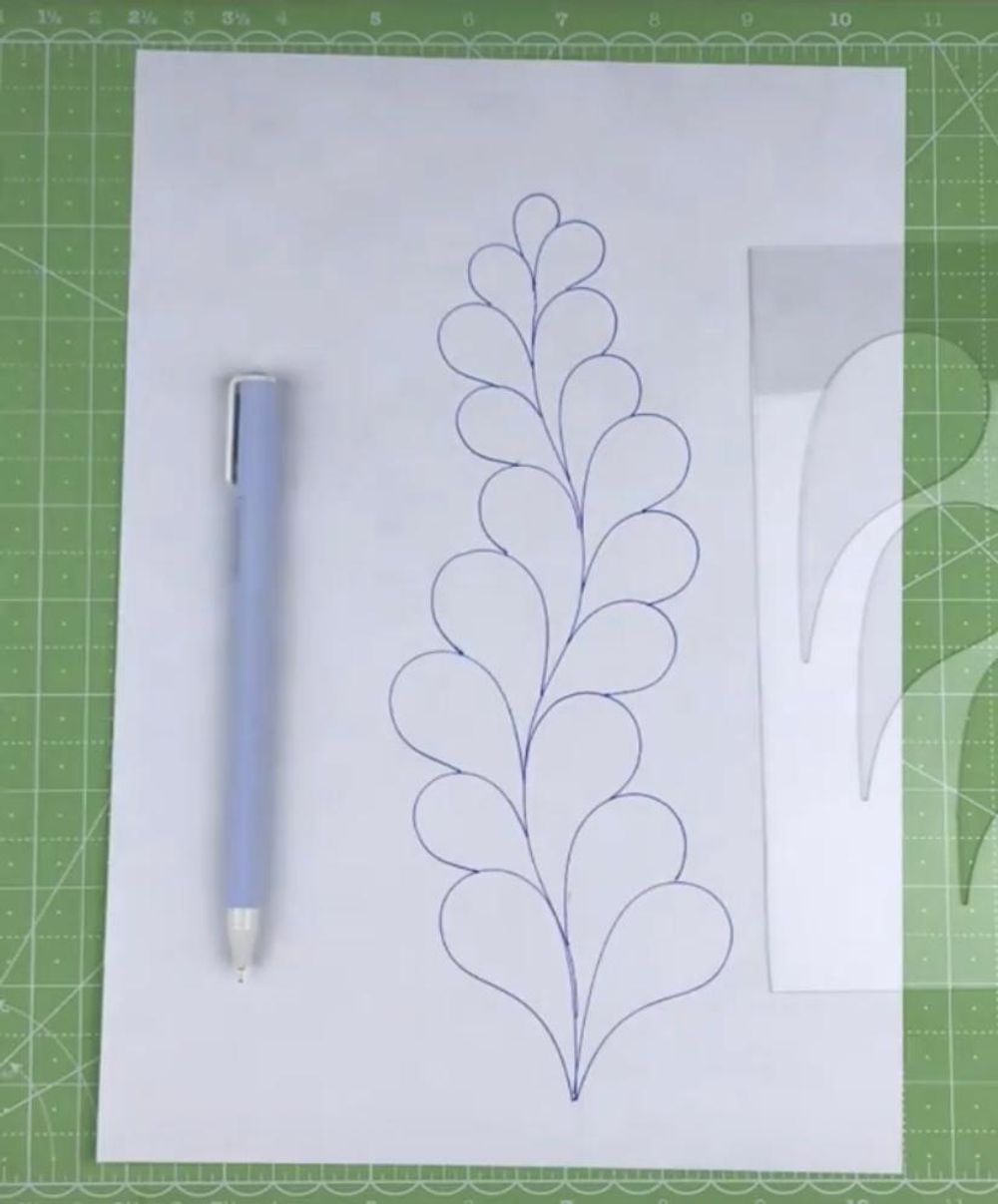 Шаблон для стежки  и аппликации "Перышки" (арт. T43)