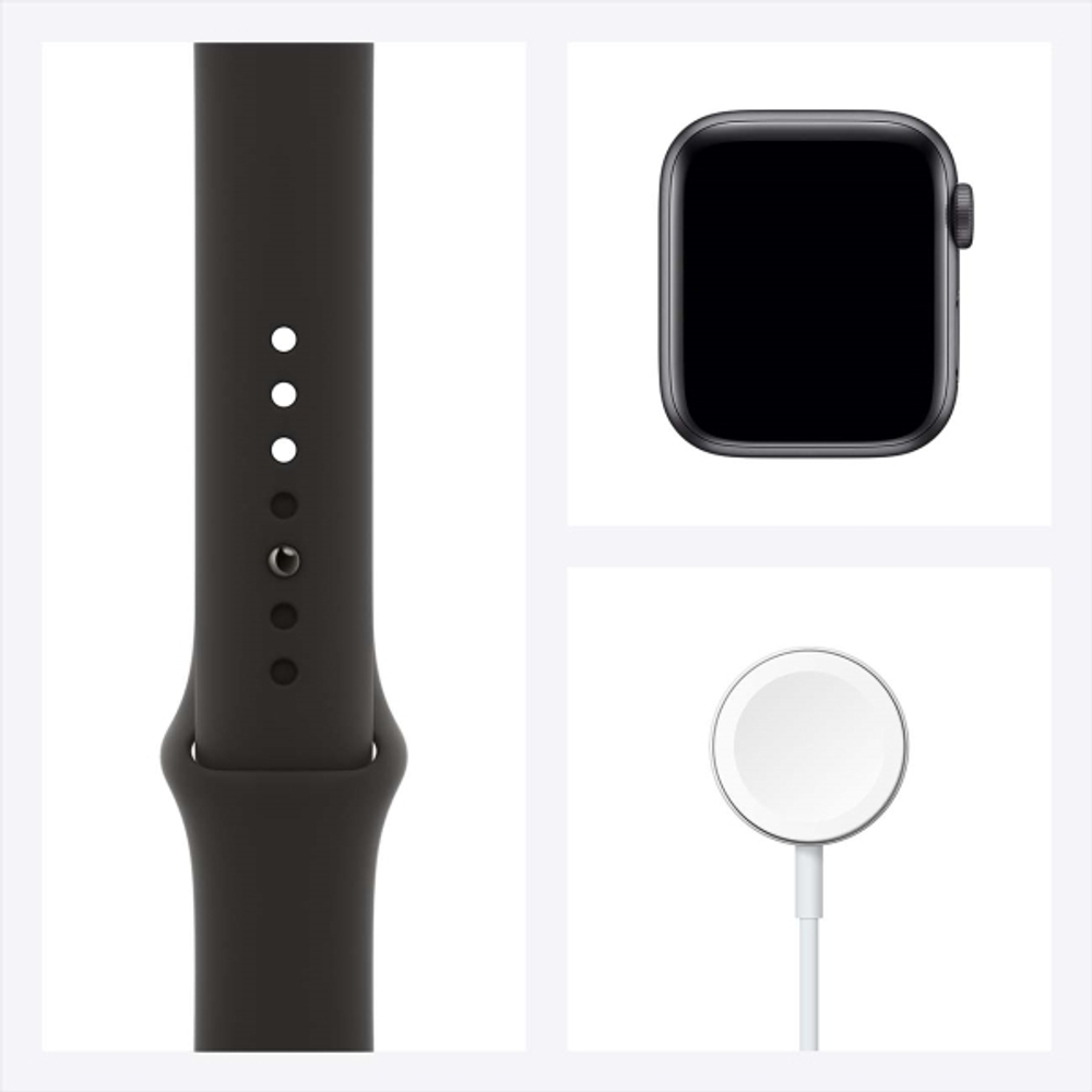 Часы Apple Watch Series 6 44 mm Space Gray Aluminum Case/Black Sport Band