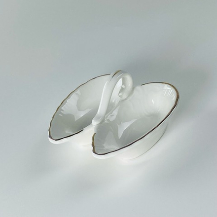 Lenardi 305-144 Менажница 10см АВРОРА ЗОЛОТО в под.уп.(х48)Фарфор