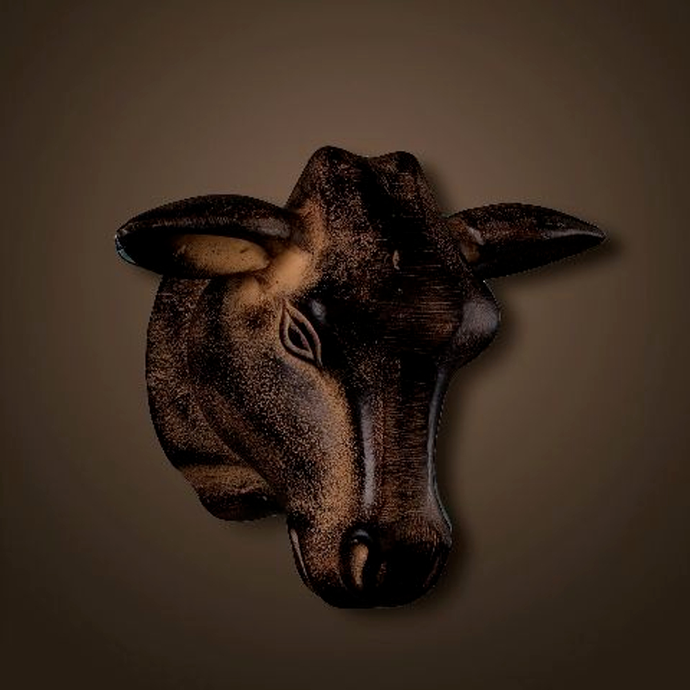 Декор 26х22х32 Roomers Голова быка бронзовая Нидерланды фото